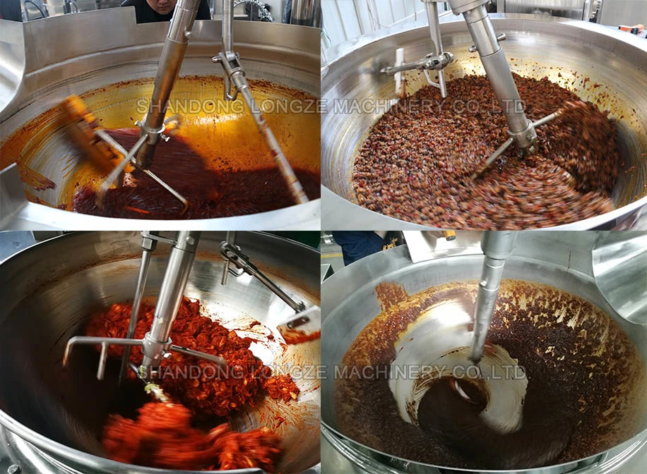 La cocina de gas de Automática Industrial máquina mezcladora Mezclador de cocción de alimentos de la máquina para pasta de frijoles Salsa Picante Salsa de Caramelo con precios baratos