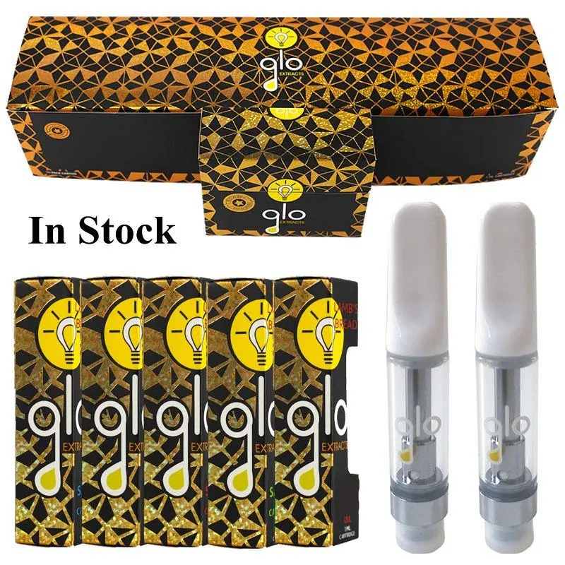 0,8ml Glo VAPE cartucho Atomizer Carts Fabricante Pyrex tanque 510 Vaporizador Ceramic Coil Glo Oil Carts