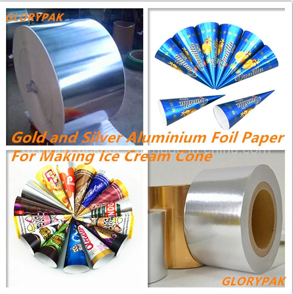 Papier d'aluminium laminé pour cornet de crème glacée Wrap