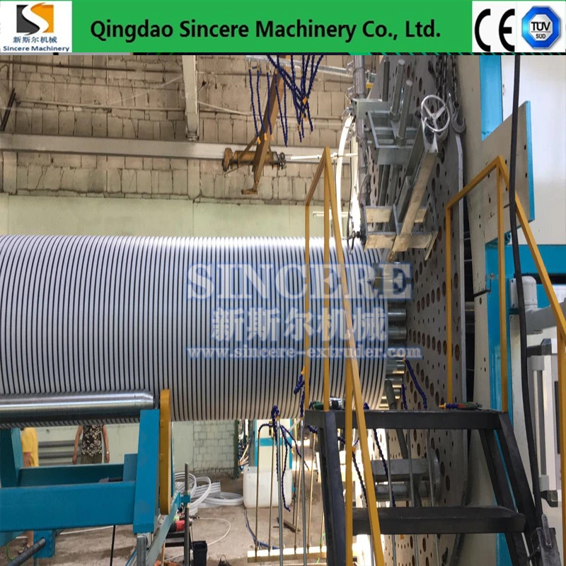 DN3000 HDPE Weholite Pipe Machine, HDPE Spiral Winding Corrugated Pipe Extrusion Machine Line