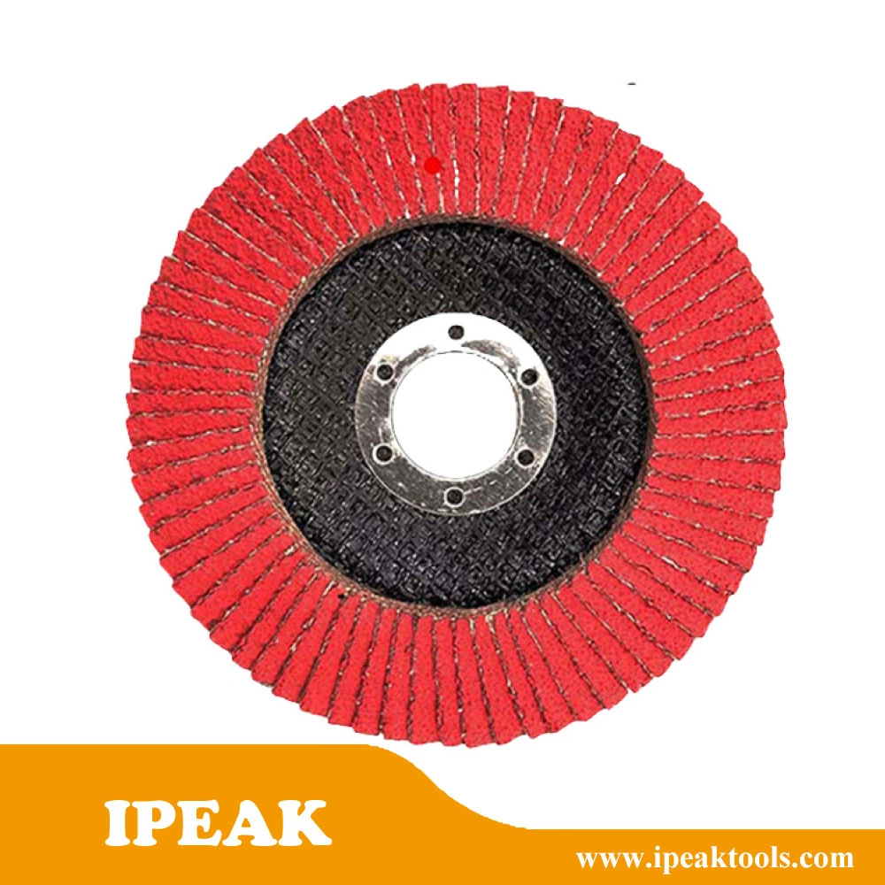 Free Sample 115mm 125*22mm T29 T27 Alumina Oxide Zirconia Calcined Ceramic Polishing Abrasive Grinding Flap Disc with Angle Grinder for Metal