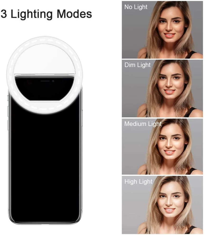 Портале Clip Selfie индикатор со светодиодной подсветкой для смартфонов фотографии и видео с камеры