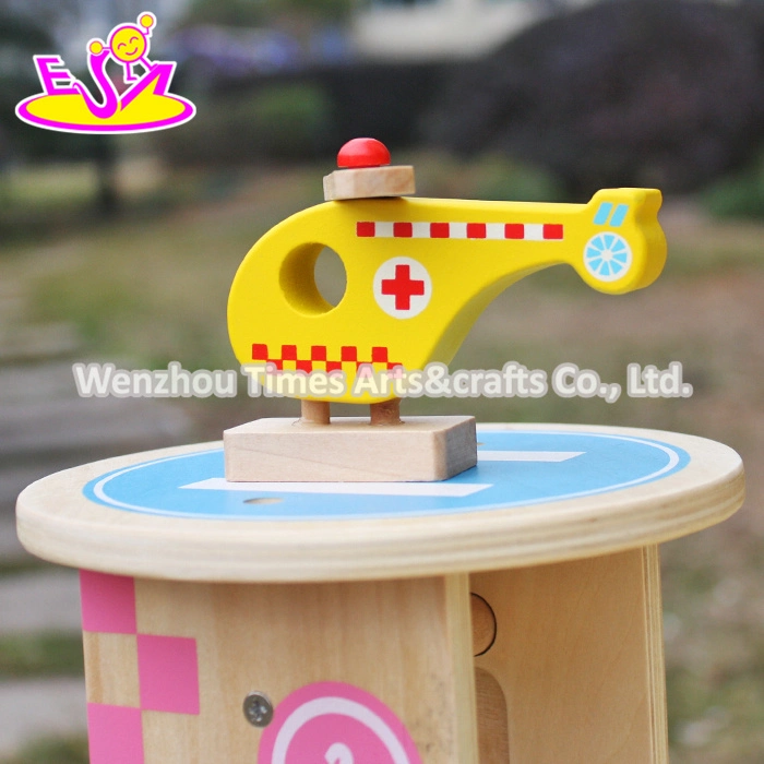 New Products Lovely Pink Children Wooden Toy Garage for Cars W04b050