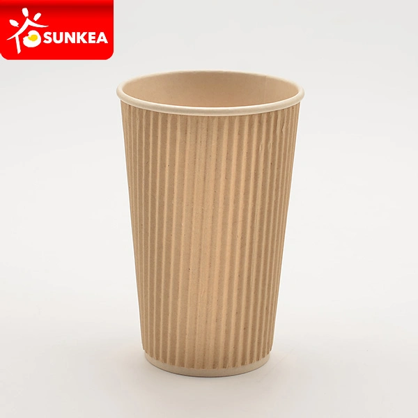 Disposable Custom Made Bamboo Coffee Paper Cups with Lids