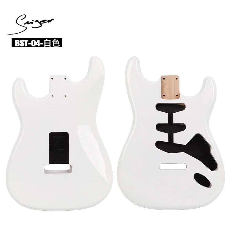 Custom Alder Wood Nitro Corpo Guitarra St acetinado na cor branca Vintage para SSS guitarras