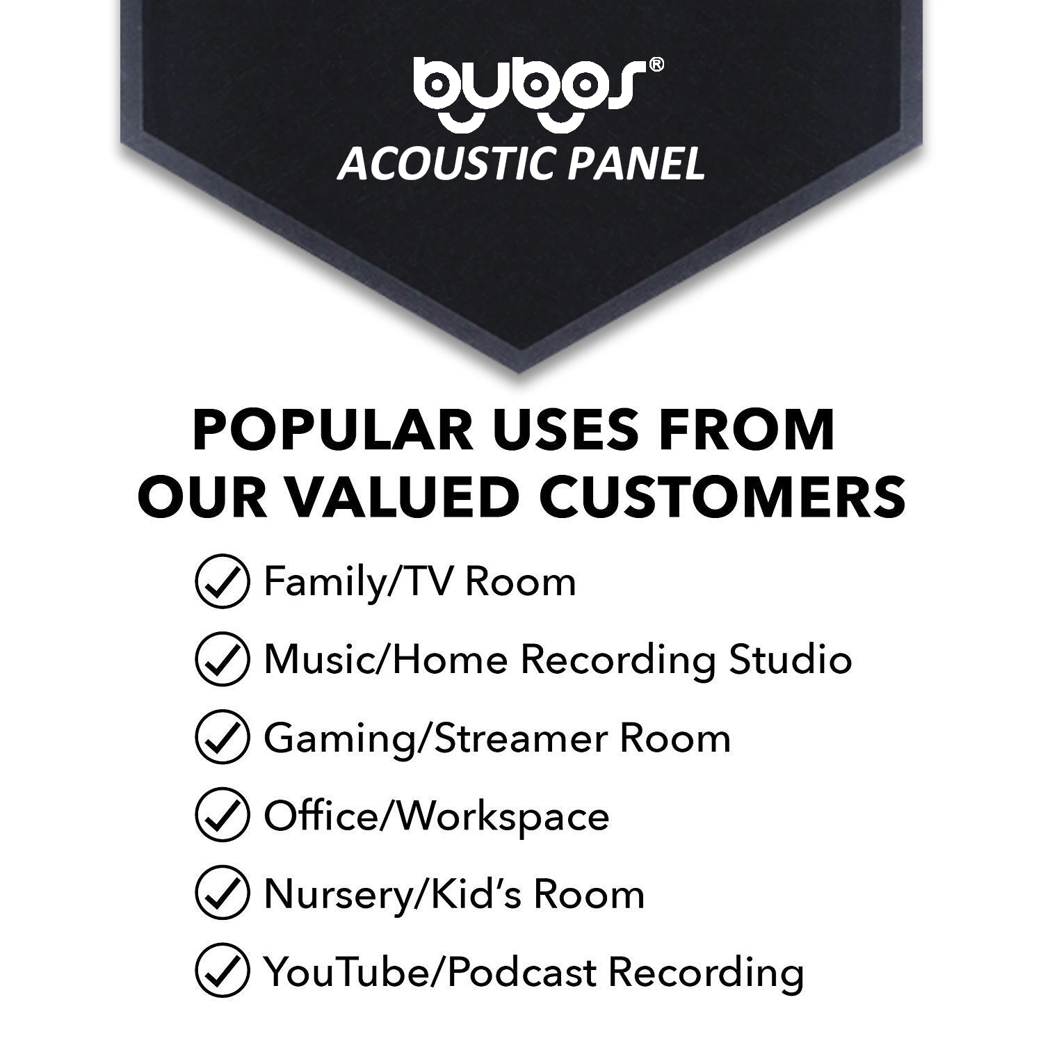 Bubos Eco Acoustic Solution 100% Recycle Polyester Fiber Pet Felt Acoustic Panels Sound Absorption Panel