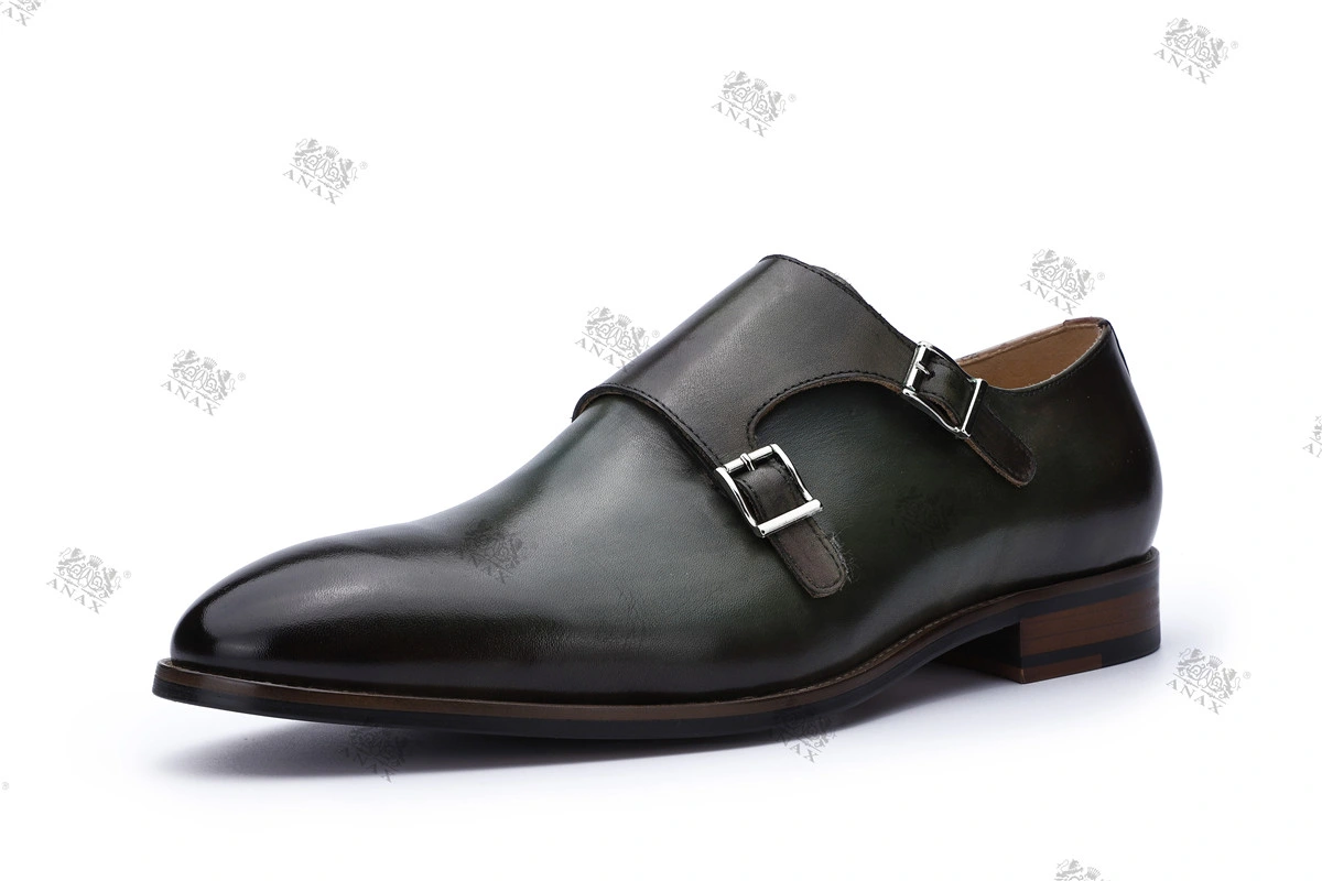 Novas sapatilhas Hand-Dye Leather-Shoes para homem casual-Shoes Sports Monk Strap Shoes