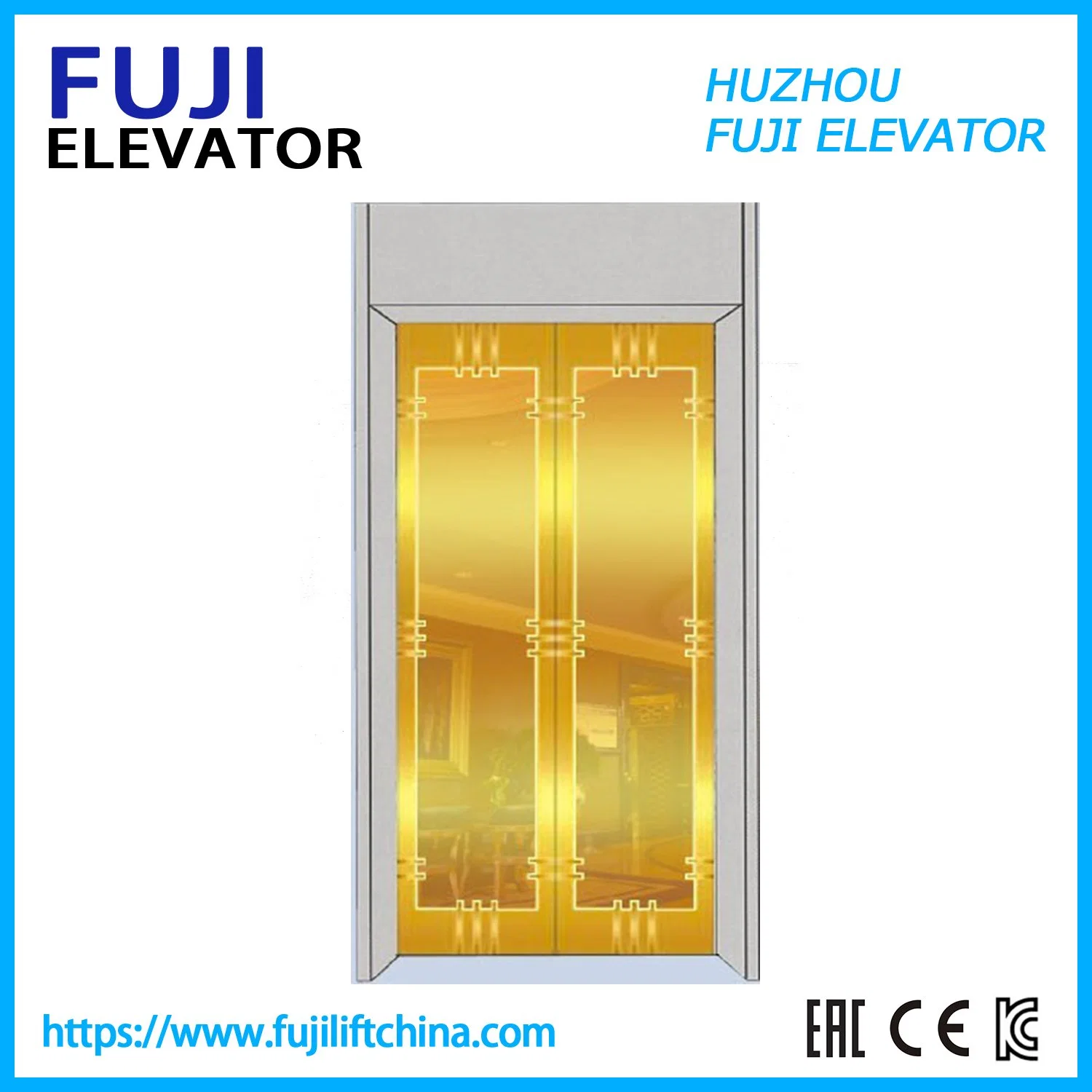 Hairline Stainless Steel AC Elevator FUJI High quality/High cost performance  Export Wooden Case Residential Home Lift