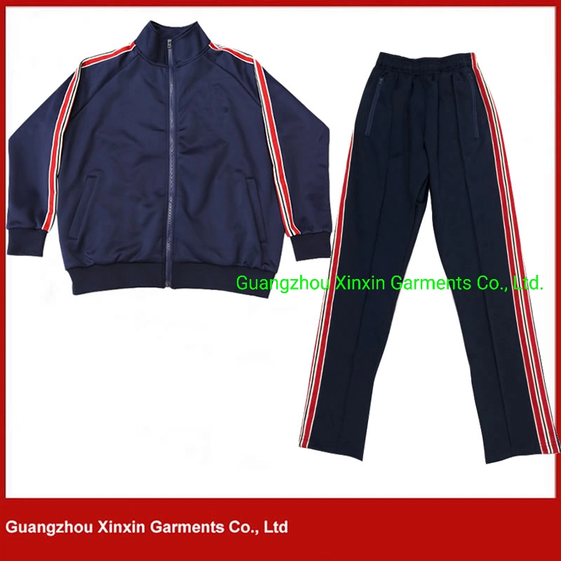 New Sports Fitness Suit Men Polyester Spandex Track Suit Jogger Suit Fitness Outdoor Sweatsuit Sportswear Tracksuit (T435)