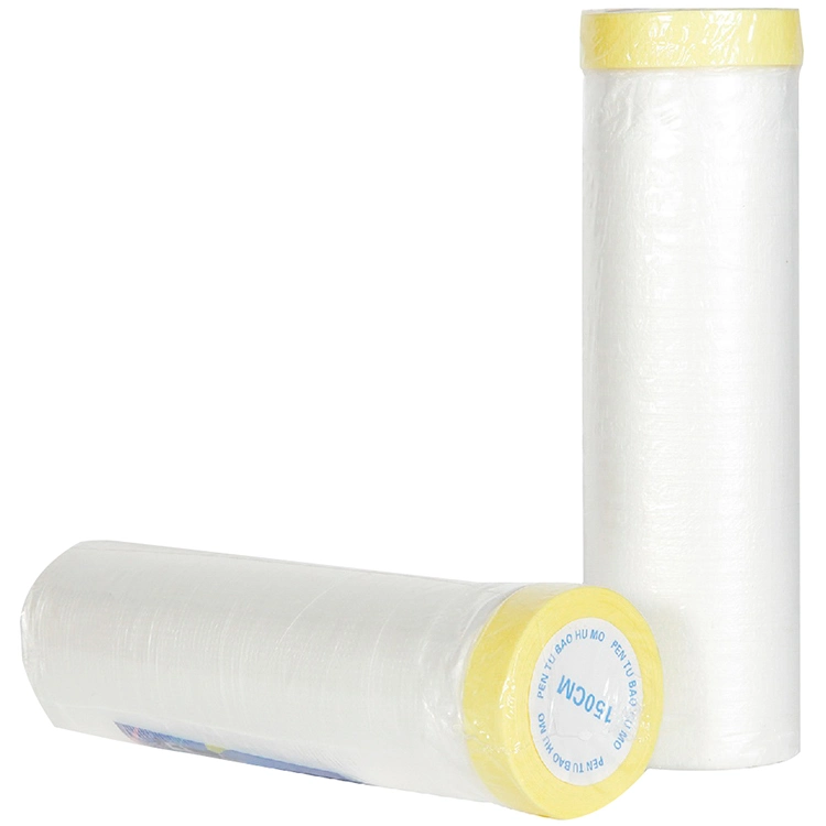 Plastic Roll of Pre-Taped Masking Film with Masking Tape