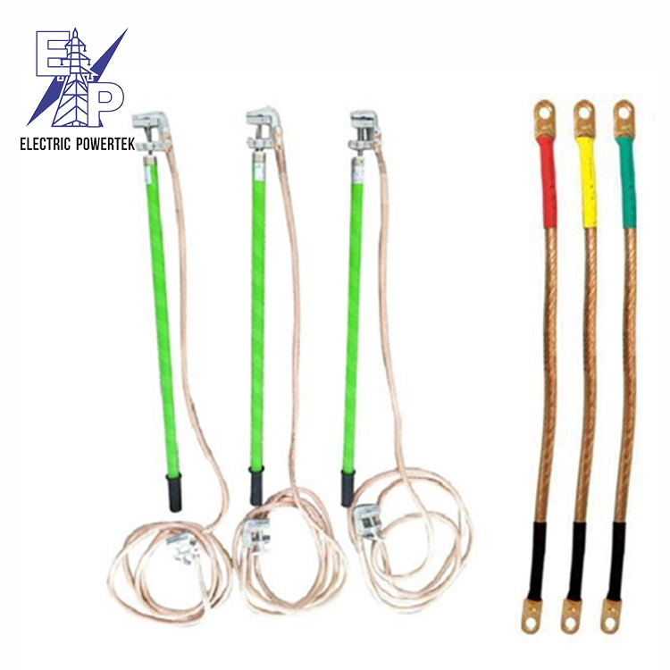 Electric Security Tool Earth Wire and Clamp Earthing Rod High Voltage Portable Grounding Equipment Set