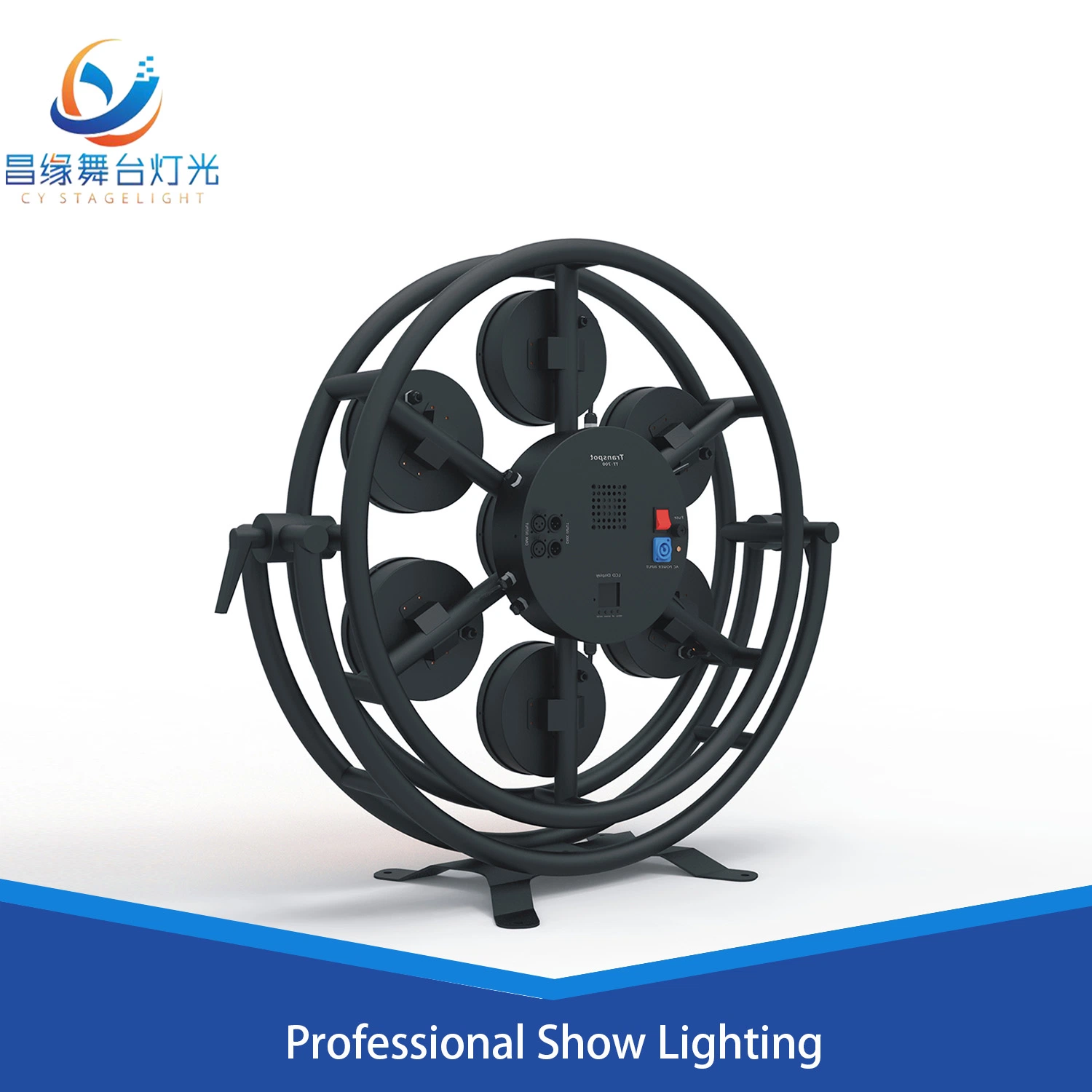 7&times; 60W LED Circle Retro Stage Background Strobe Light RGB Stage Lights