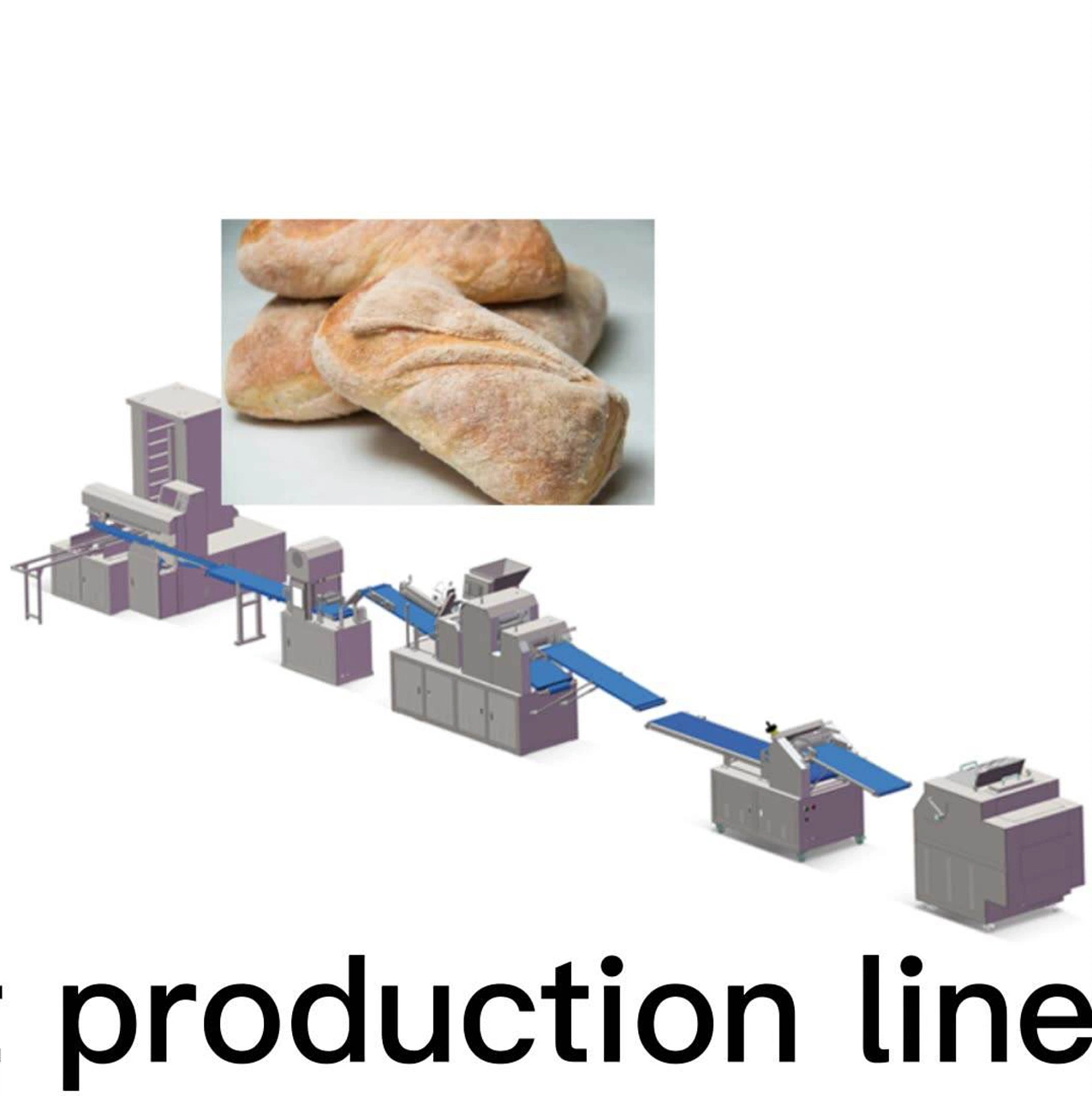 Línea de producción de pan tostado pan automático que hace la máquina de pan sin gluten