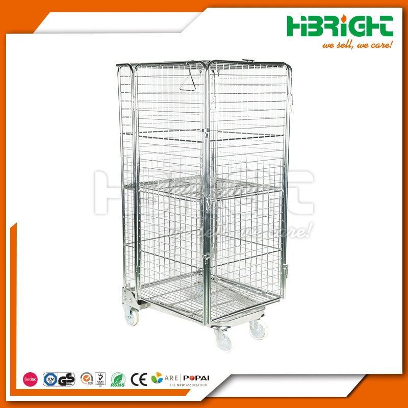 Foldable Metal Laundry Transport Base Roll Container