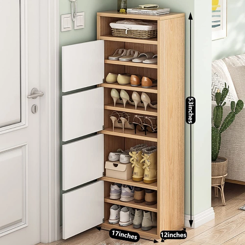 Nordic Simple Entry Economical Large Capacity Wood Shoe Cabinet