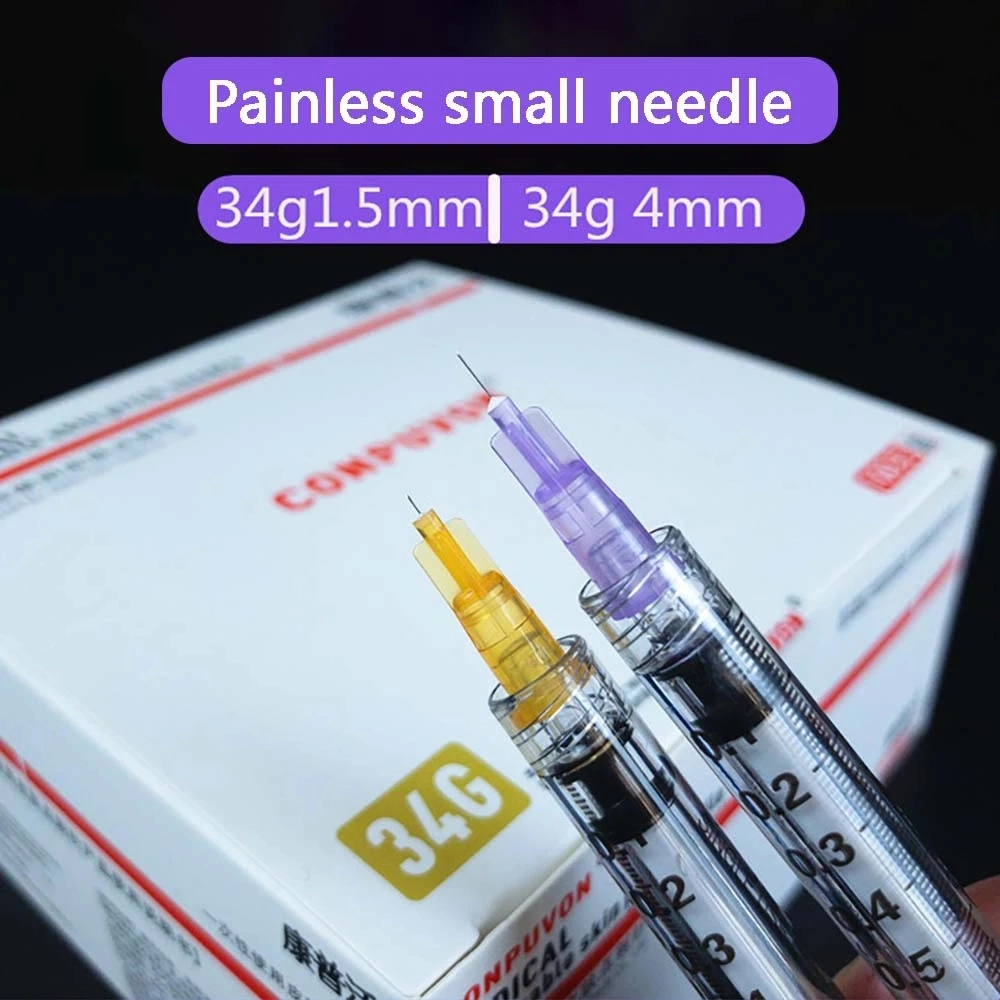 34G1.5mm4mm Needle Piercing Subcutaneous Skin Prick Needle Meso Nano Needle Stainless Steel