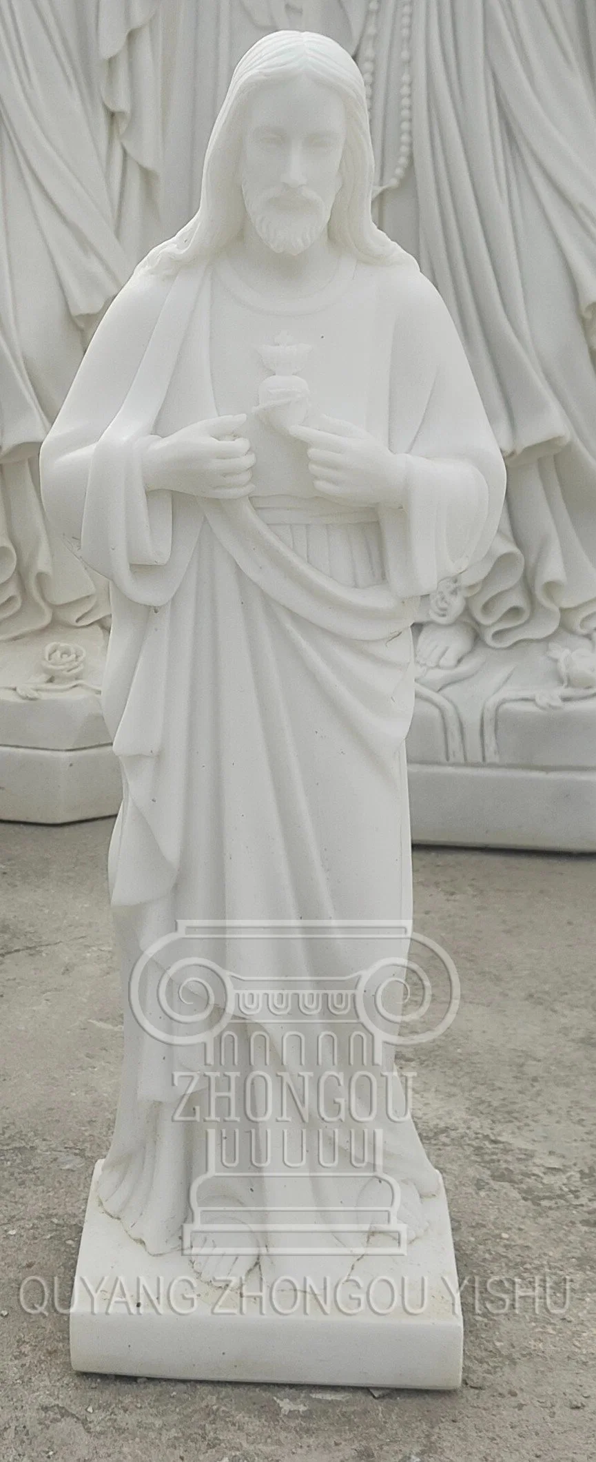 Tallado en mármol, estatuas religiosas de Jesús, los elementos de la escultura de mármol