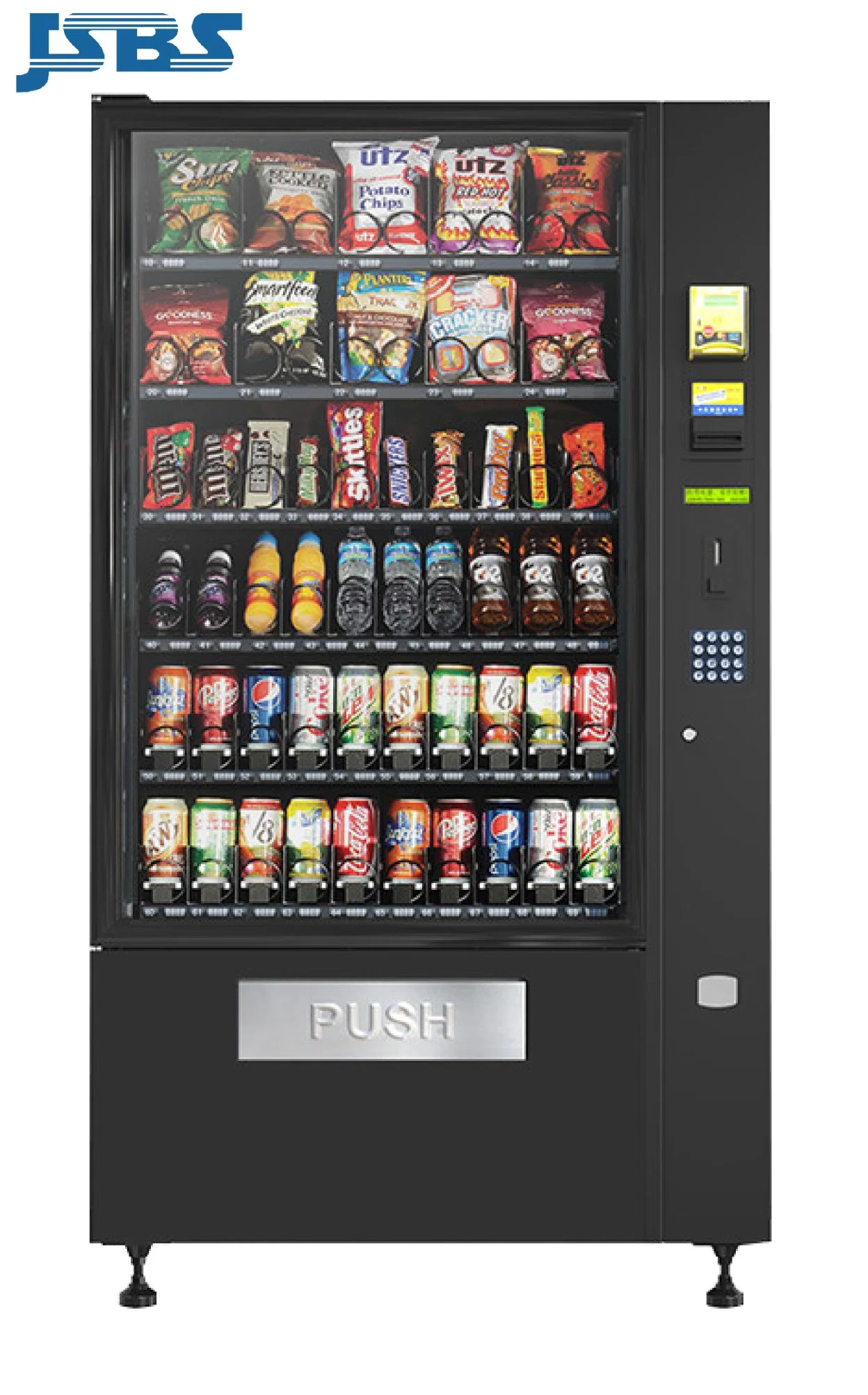 Automatische Getränke- und Snackautomat mit zuverlässiger Qualität Schwarz Verkaufsautomat