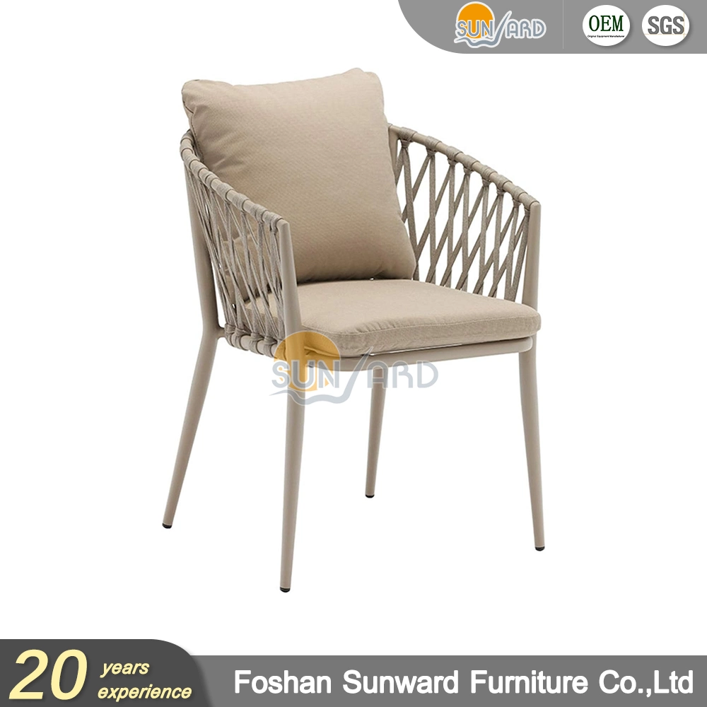 Customized Modern Outdoor Furniture Aluminum Rope Garden Leisure Patio Lounge Chair