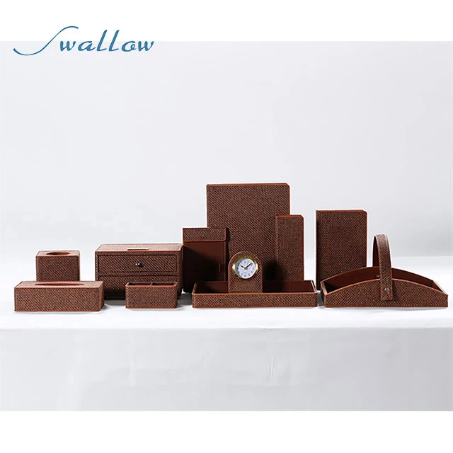 OEM & ODM Leather Bathroom Accessories, Leather Amenity Tray Swallow