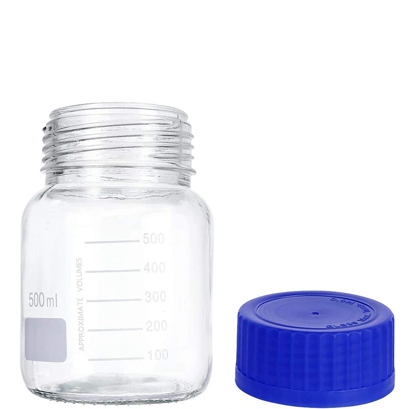 500ml Wide Mouth Reagent Media Storage Lab Glass Bottle