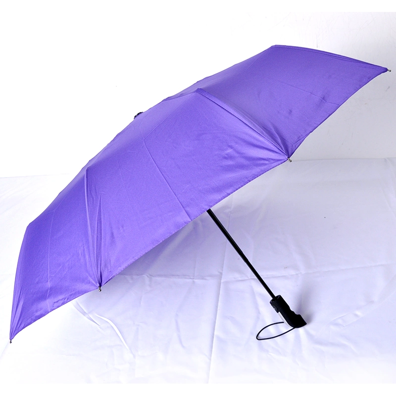 Eco Friendly entreprise cadeau publicitaire Parapluie noir promotionnel Portable Ouverture automatique Fermer parapluie pliable avec logo personnalisé