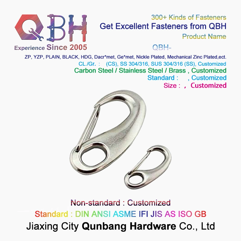 Customized Stainless Steel Egg Shaped Spring Clip Hook