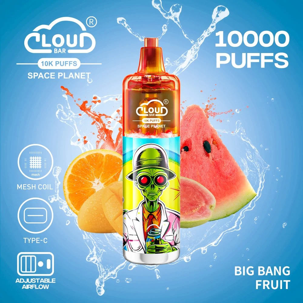 Prix d'usine Cloud Bar Space Planet 10000 Puff rechargeable jetable Afficheur VAPE