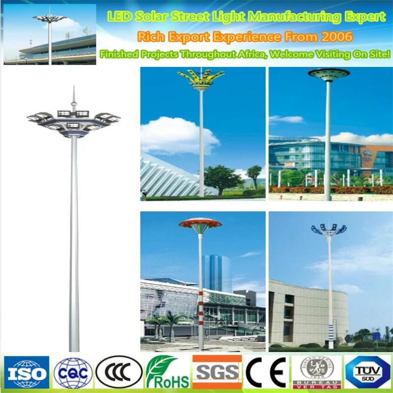 High Praise Coated Columnar Steel 30m Lighting Mast Pole Lamp/High Mast Lighting Lamp Pole