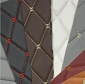 Car Interior PVC Leather Materials Embroidered Sponge Leather for Seat Covering