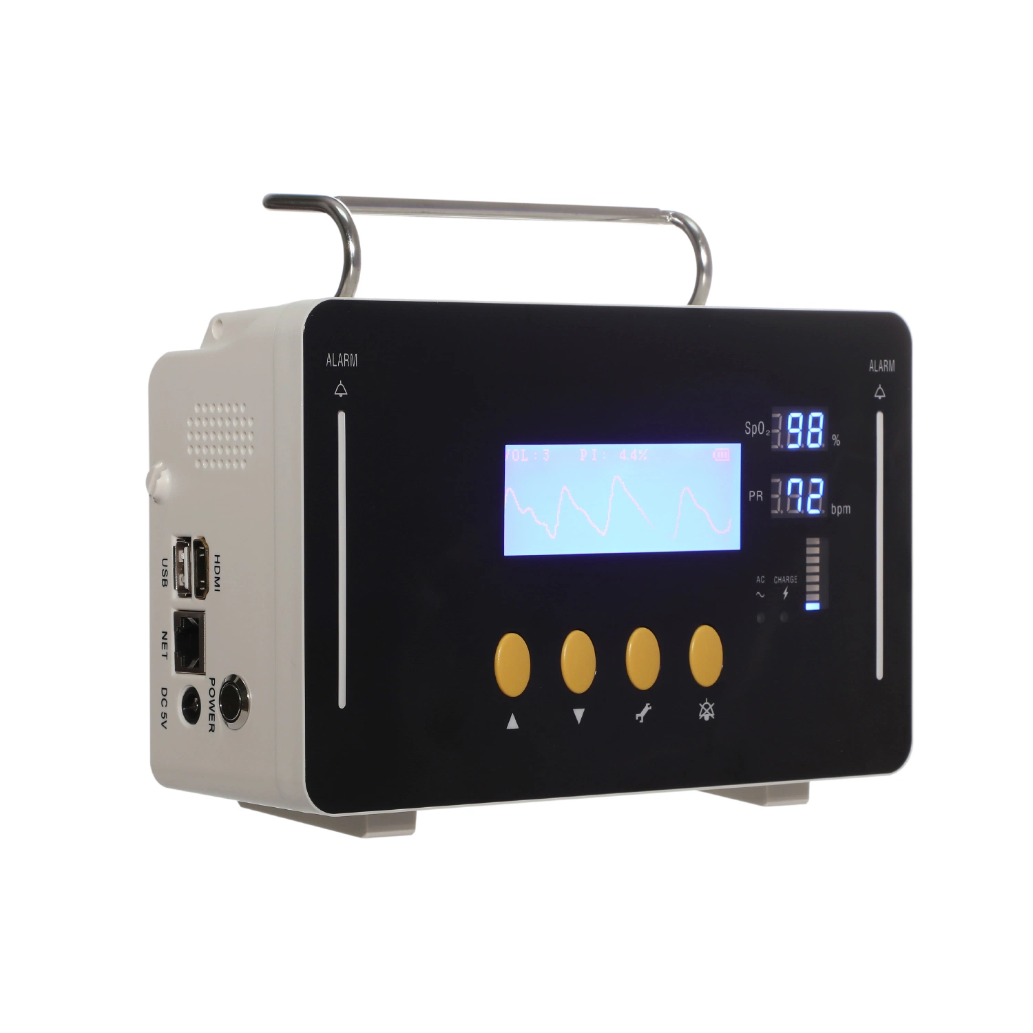 Medical Portable Multi-Parameter Vital Sign Monitor Patients Monitors Tabletop Pulse Oximeter