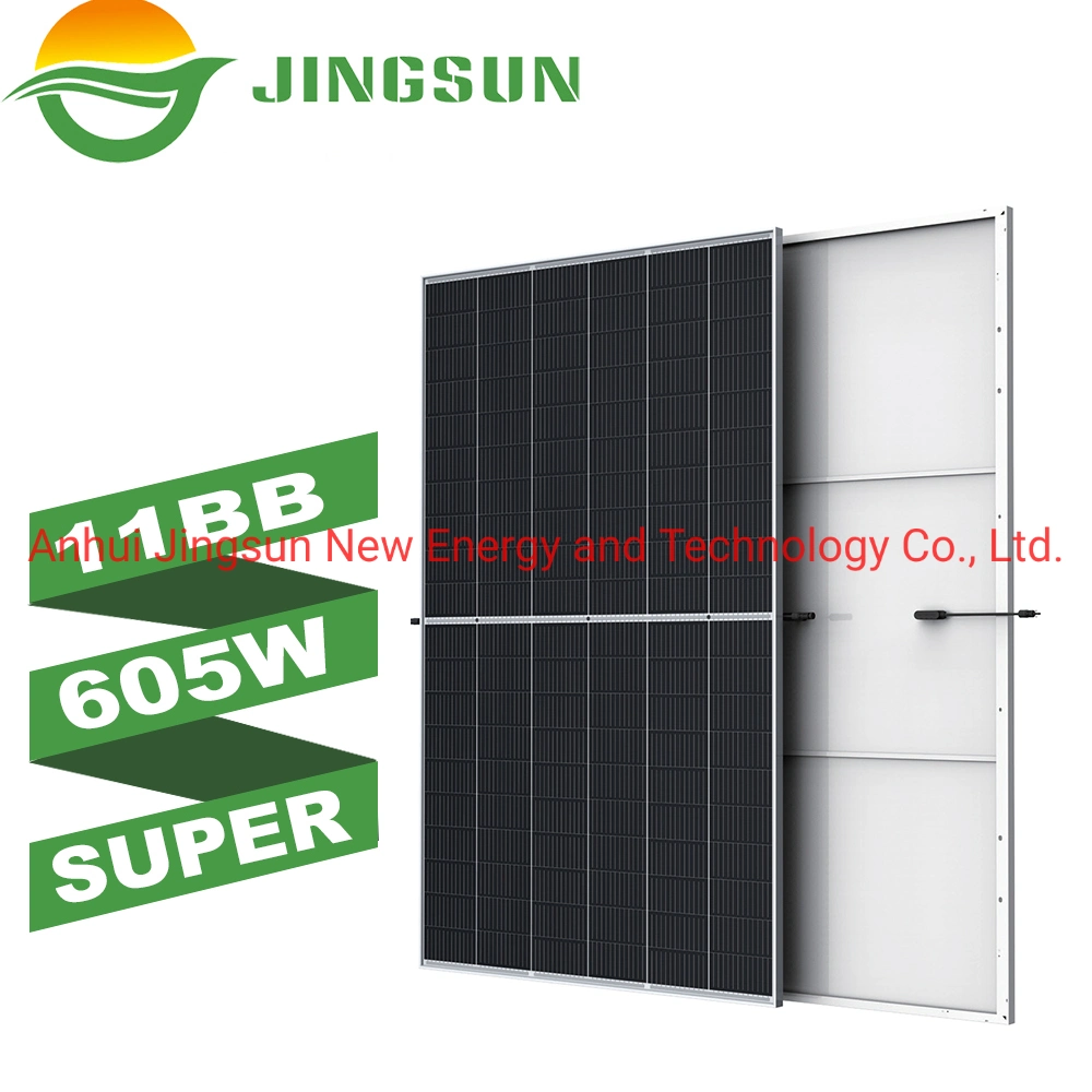 Jingsun 2021 New Product Half Cell 210mm 590W 595W 600W 605W PV Solar Panel for Solar Energy Power System