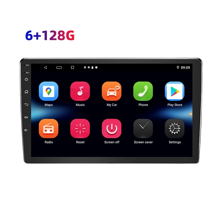 Alimentação de fábrica 9 polegada de 6GB+128GB resolução de 1024*600 DSP Carplay RDS Double DIN Carro Áudio Automático Android Media Player