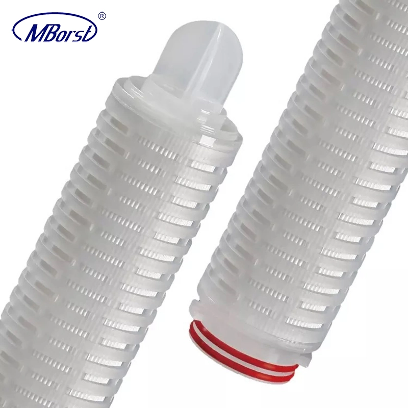 High quality/High cost performance  Water Filter Cartridge for Microelectronics Liquid/Gas/Air Filter Water Purifier Chemical Filtration 10/20" 0.1/0.2 Micron Pleated PP/PTFE/PVDF