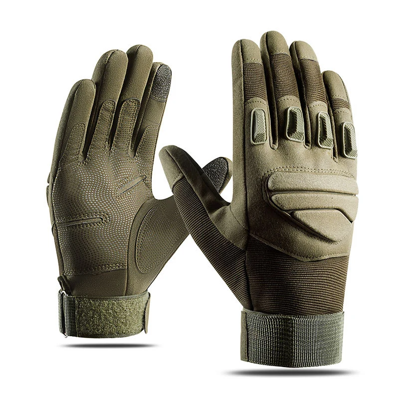 Guantes tácticos Hombre almohadilla protectora dedo largo pantalla táctil lucha Guantes de equitación para aficionados militares al aire libre sin deslizamiento