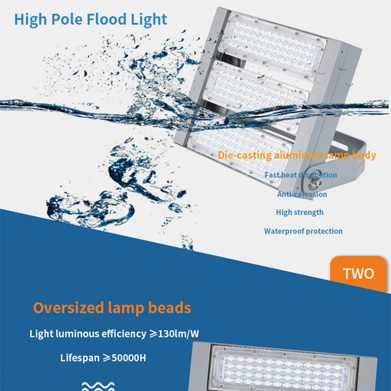 Waterproof High Power Adjustable LED High Mast Flood Light for Outdoor Airport Stadium Lighting