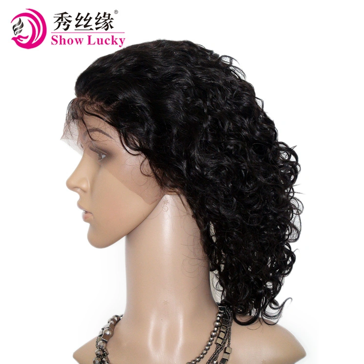 China Factory Wholsale Rendas dianteiro completo Peruca Swiss Lace Peruano virgem de alta densidade de cabelo humano