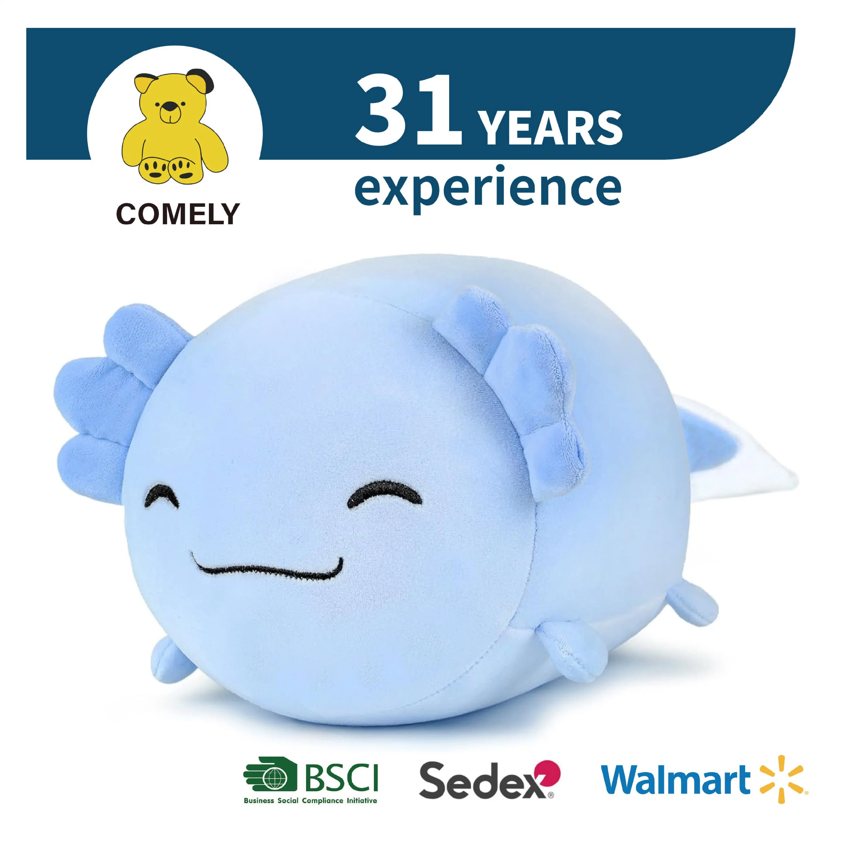 Bricolage Bleu Axolotl Toy, peluche d'animal kawaii stuff plushies pour enfant