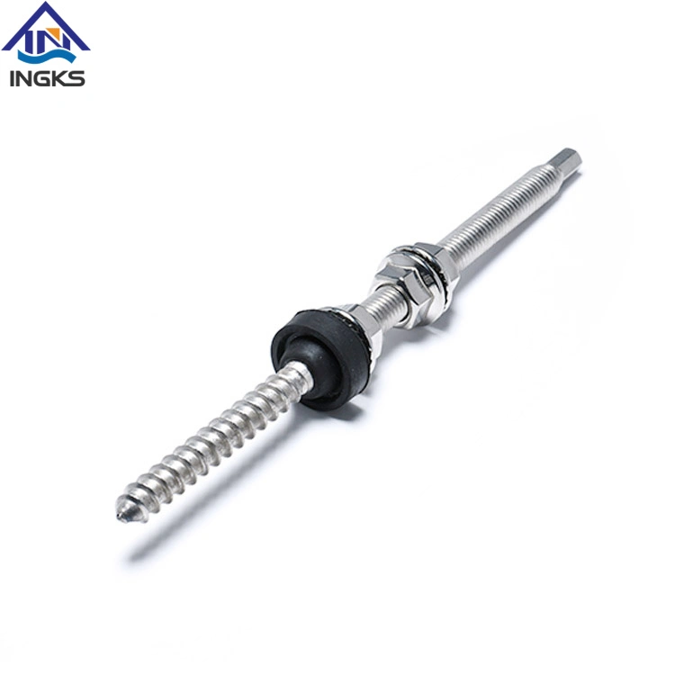 Ingks Stock Size Solar Hanger Bolt with Flange Nuts and EPDM Washers Hanger Bolt