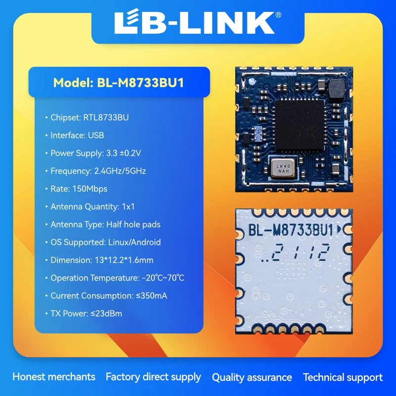 LBLINK  BL-M8733BU1 1T1R 802.11a/b/g/n WiFi4+BT5.2 USB Module
