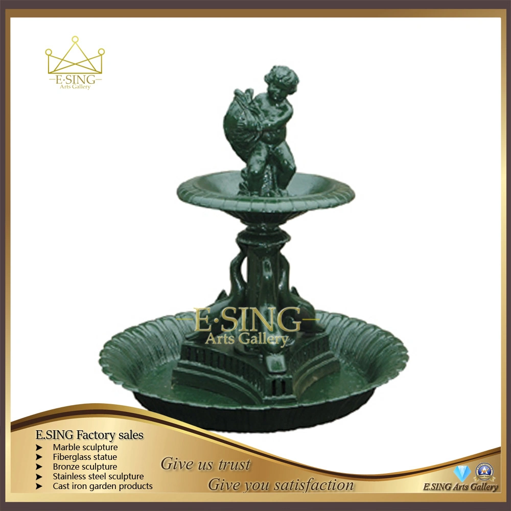 Life Size Outdoor Standing Woman Decorative Cast Iron Water Fountain