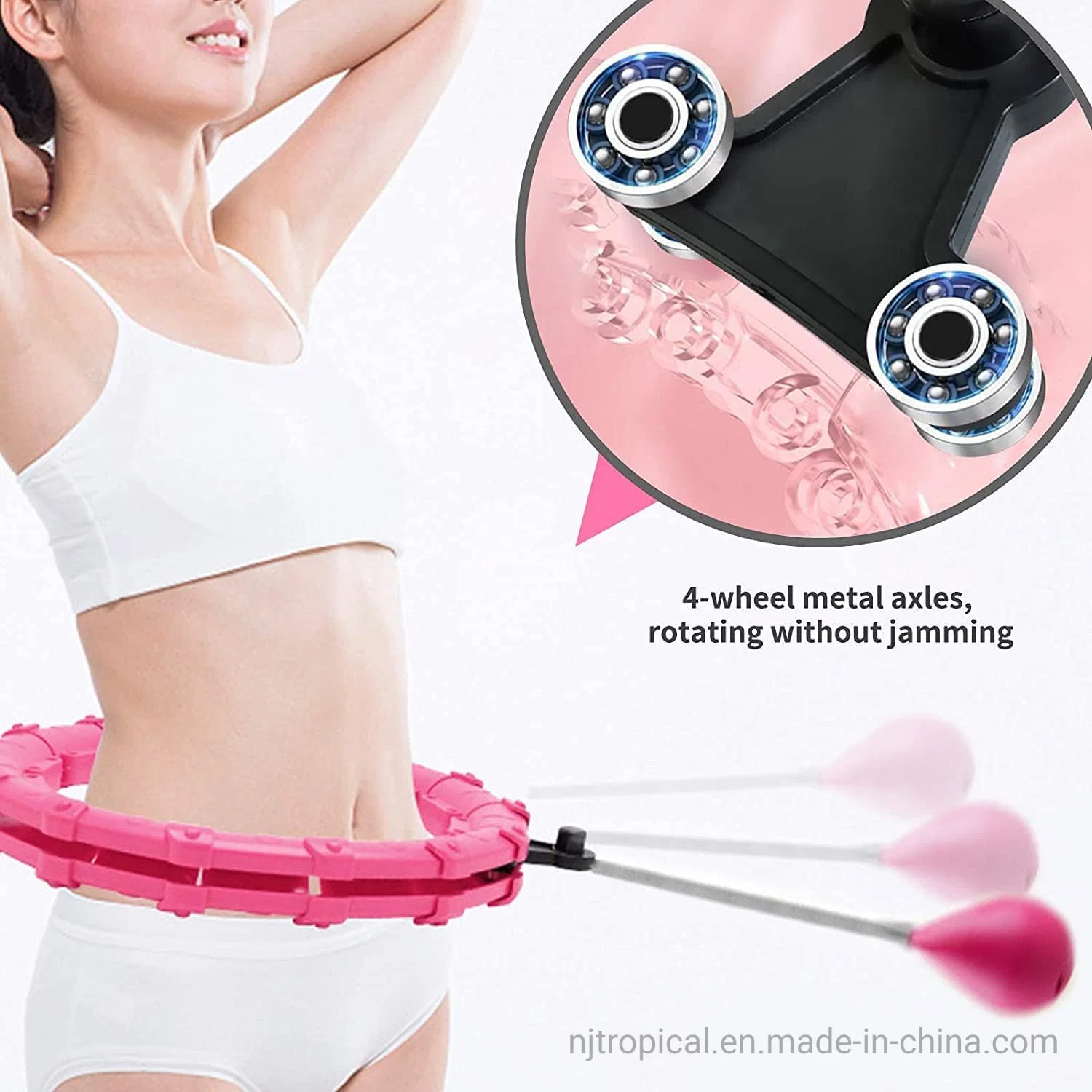 Non Dropping Smart Weighted Hula Hoop Detachable