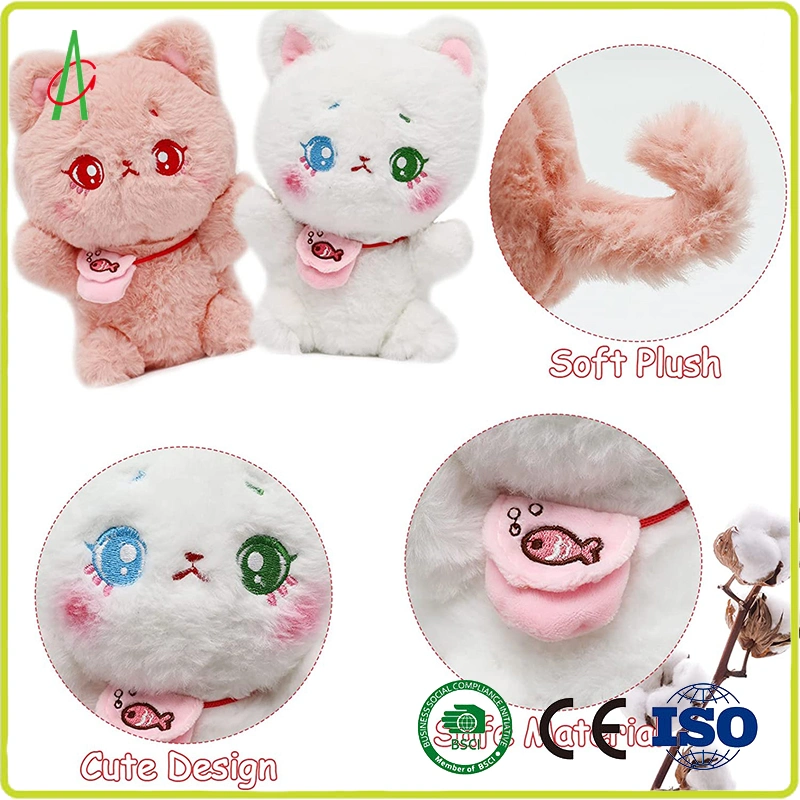 Lindo gato bebe niños Kid Peluche almohada Muñeca de juguete de peluche suave