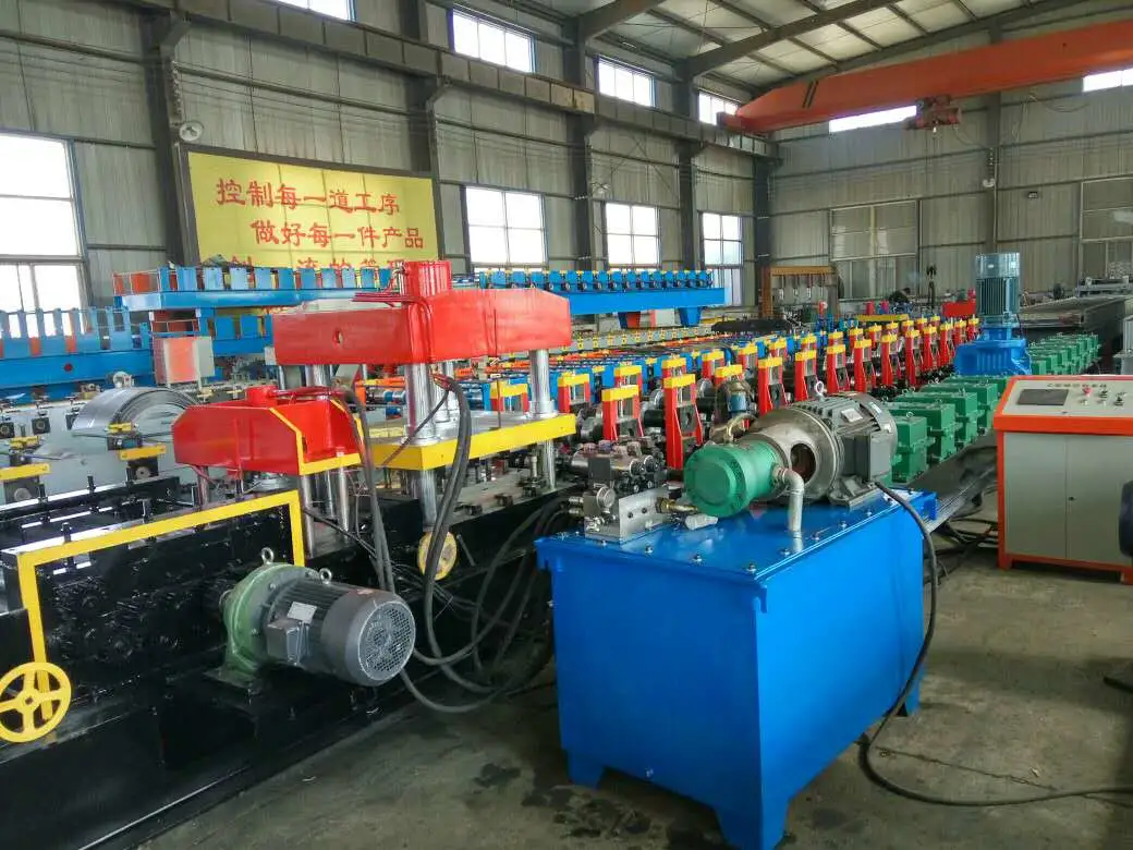 Most Popular Highway Guardrail/Traffic Barrier Hydraulic Roll Used Forming Machine Steel Tile China Famous Brand 8-15m/Min PPGI