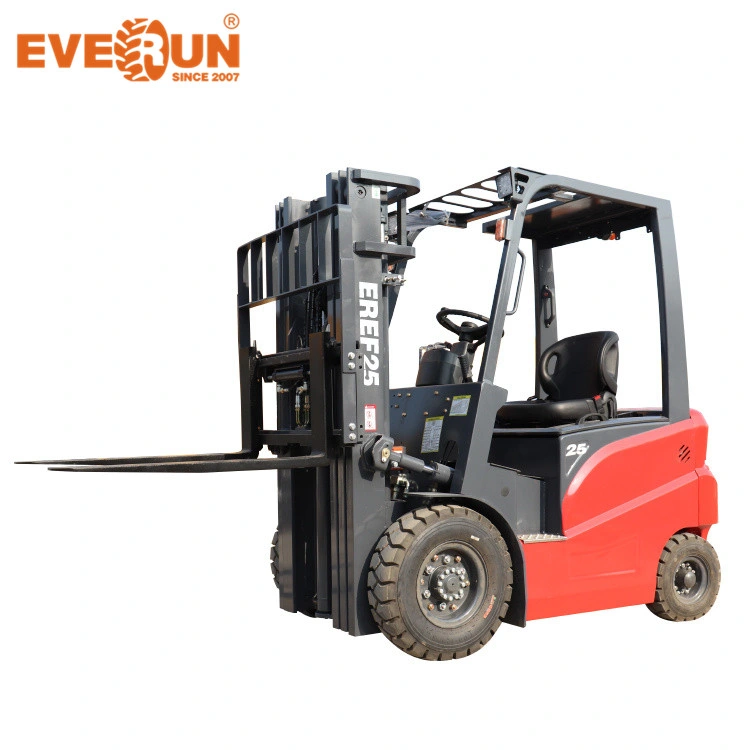 Small Forklift Everun Automatic Plastering Electric Forklift Battery Maintenance Eref25 2.5ton