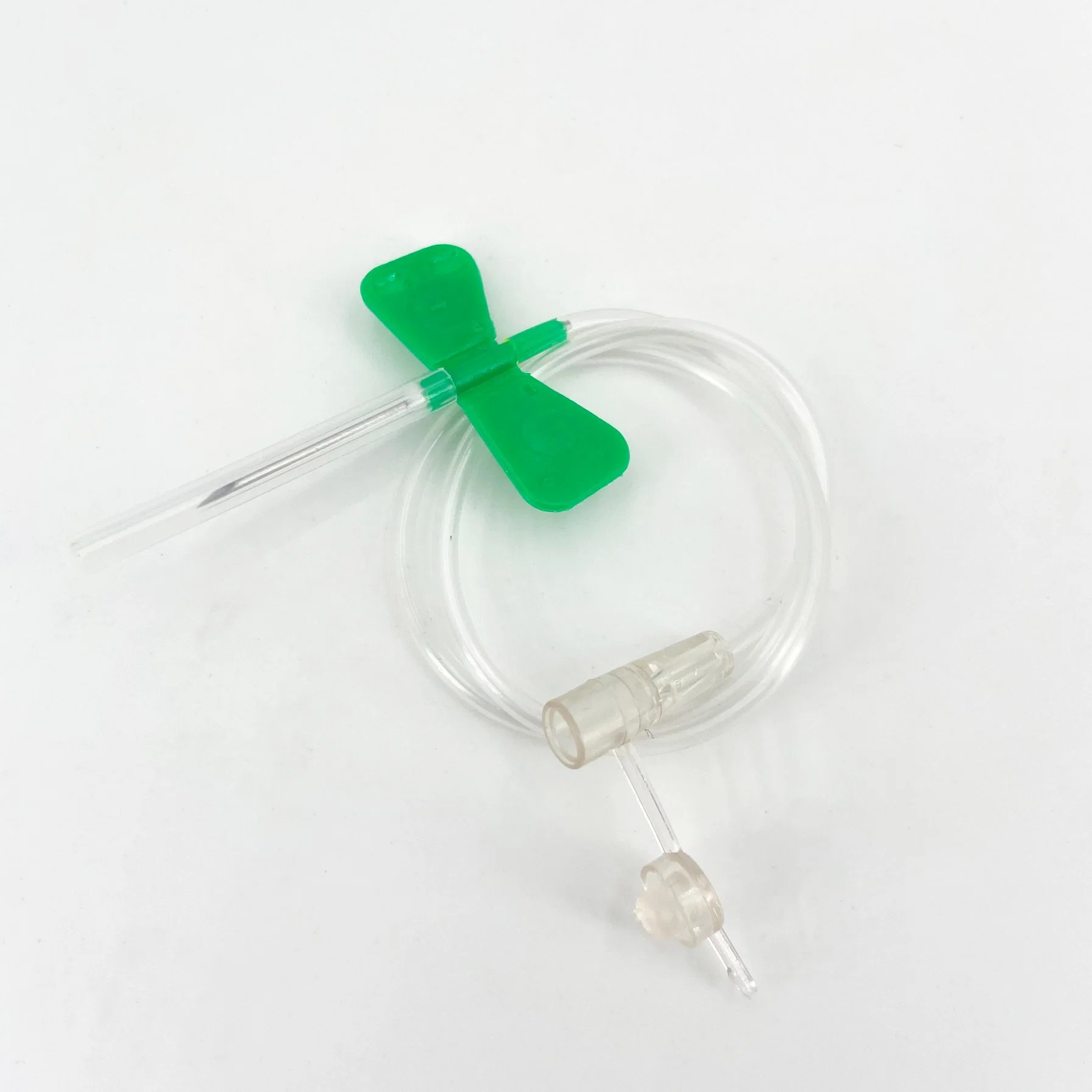 Safety Shiled Medical Scalp Vein Set with 21g Double Wings Needle for Single Use