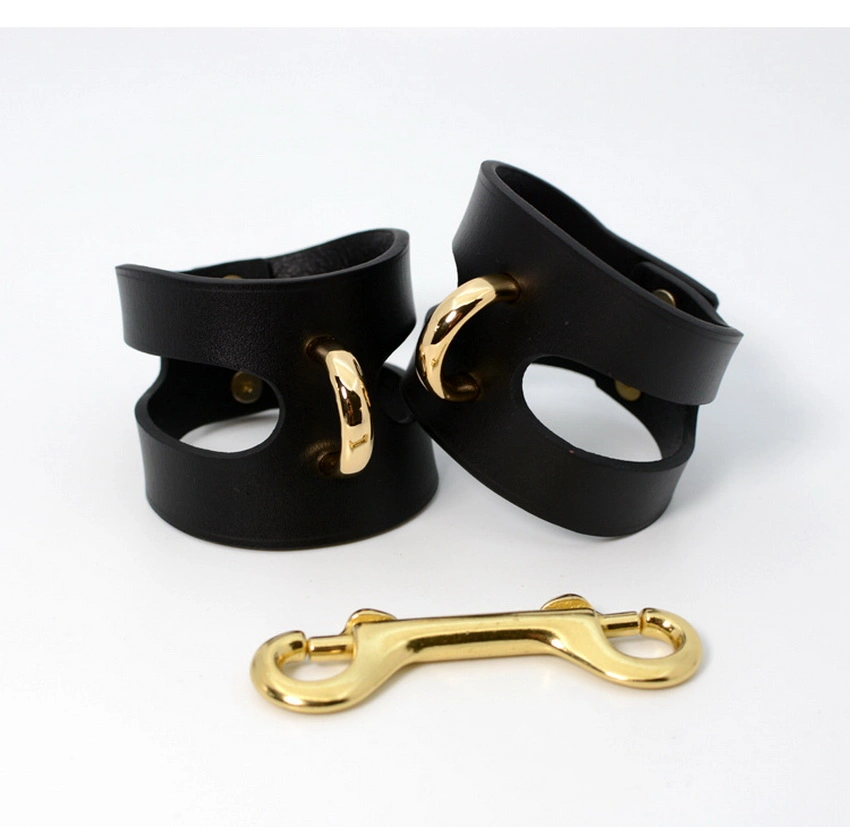 Sex Leather Handcuffs Toys Cowhide Customized Wrist Bdsm Bondage Fetish Kits for Couple Adult Sex Games