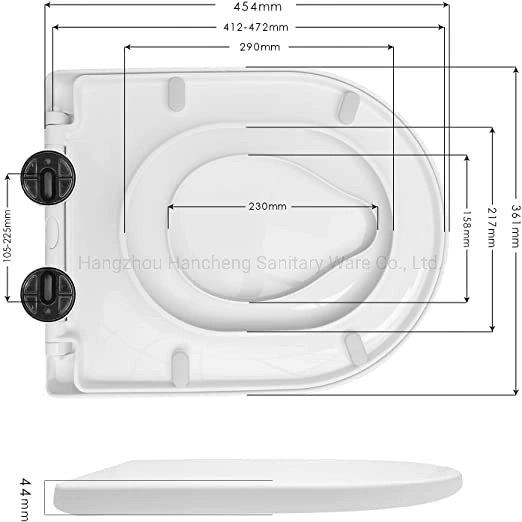 Familie Toilettensitz mit Kindersitz eingebaut, Soft Close Toilettensitz, abnehmbare Potty Training Toilettensitz für Kleinkind mit Release Quick Clean &amp; Top Fix,