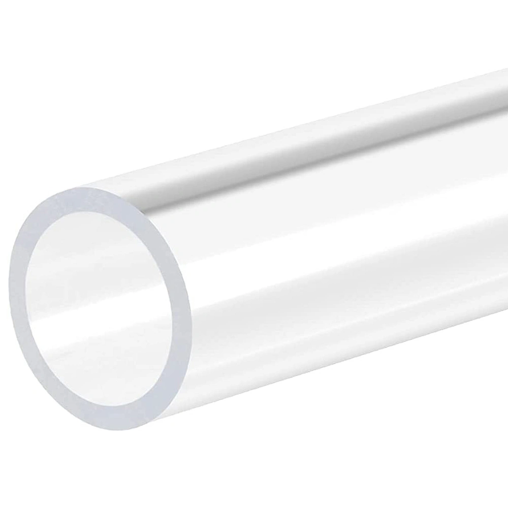 Tubes en acrylique sur mesure Emballage en caisse en bois Tuyaux en acrylique transparent extrudé.