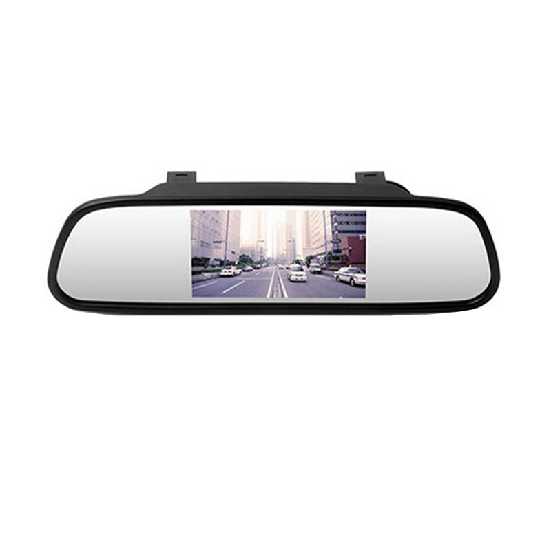 مرآة انتظار السيارات بشاشة LCD عالية الدقة مقاس 5 بوصات ذات الرؤية الخلفية مراقبة عكس الفيديو